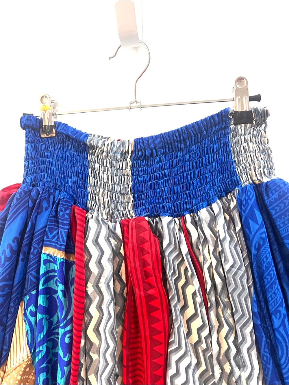 Kantha Bae Sari Enchanted Palazzo Pants in red white and blue -  Free Size - Picture 7 of 8